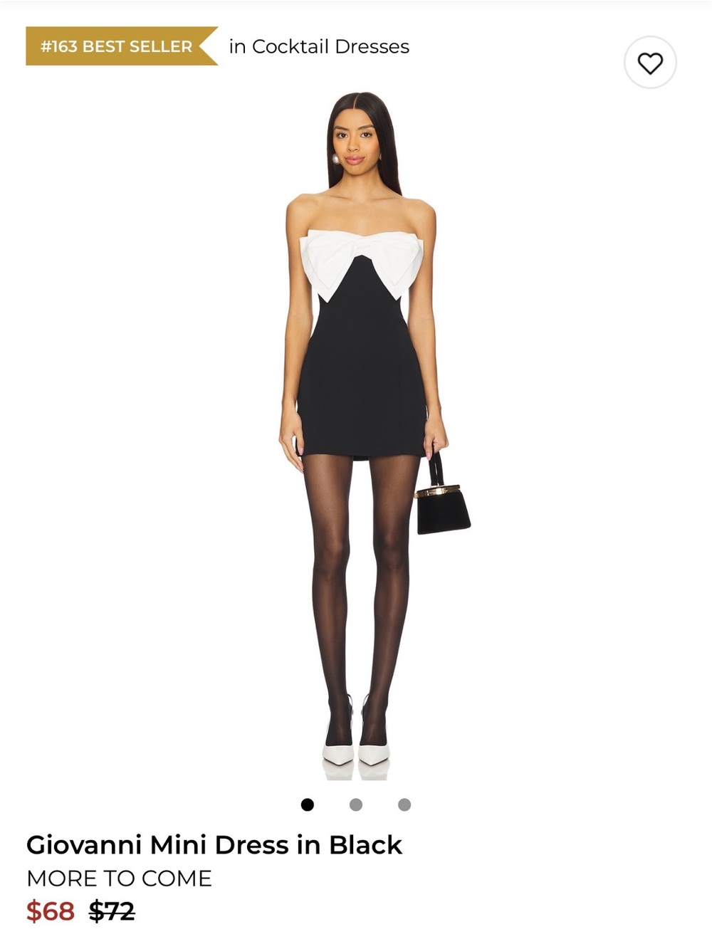 VANNI Elegant Black and White Mini Dress